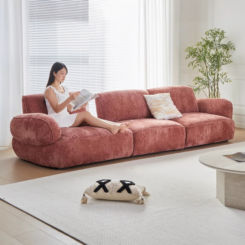 モジュール式シェニールソファ