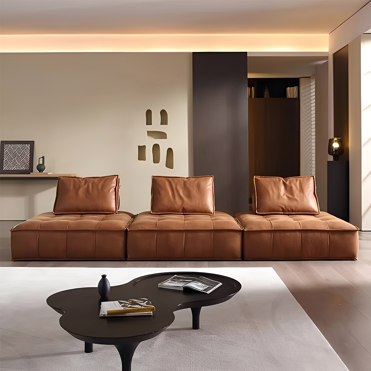 ヴィンテージ風レザー調ソファ | 高級感と耐久性を備えた快適な