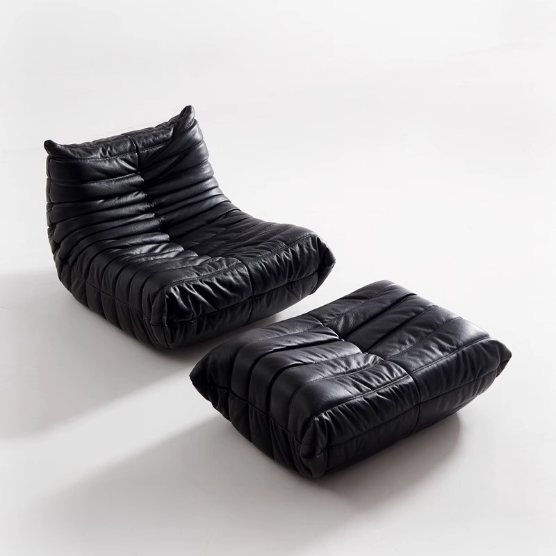 一人用レザーキャタピラーソファ