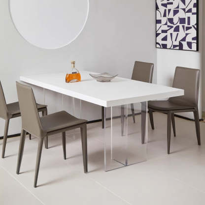 アクリル脚セラミックダイニングテーブル – CAGUUU