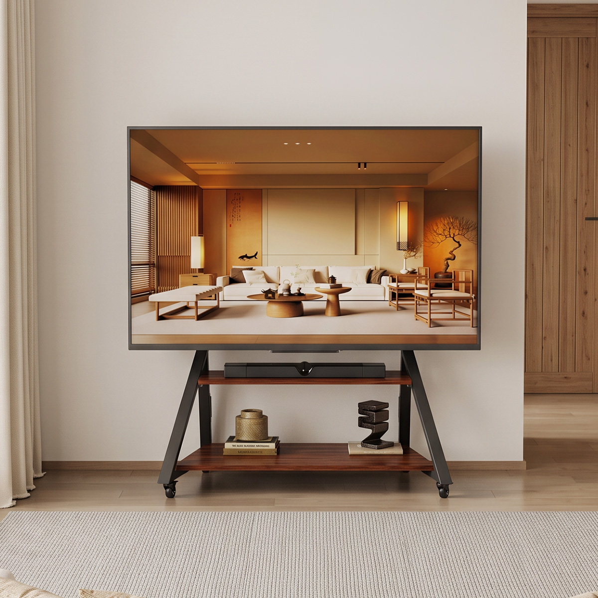 クラシックモダンテレビスタンド｜耐荷重100kgの圧倒的耐久力と場所を