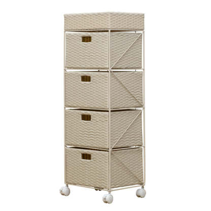 ハワイアンラタン調キャスター付き4段チェスト – CAGUUU