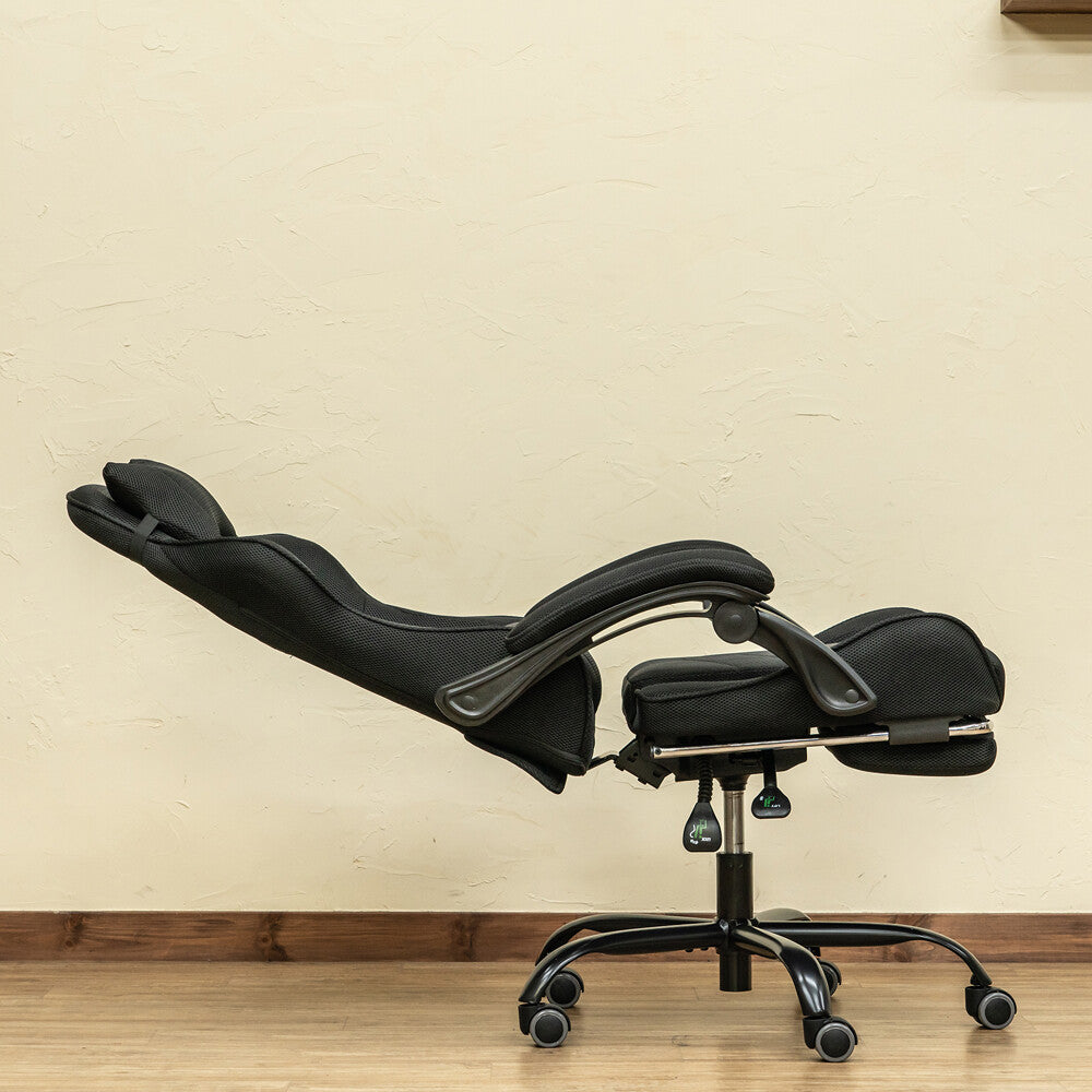 フルフラットメッシュレーシングチェア グレー