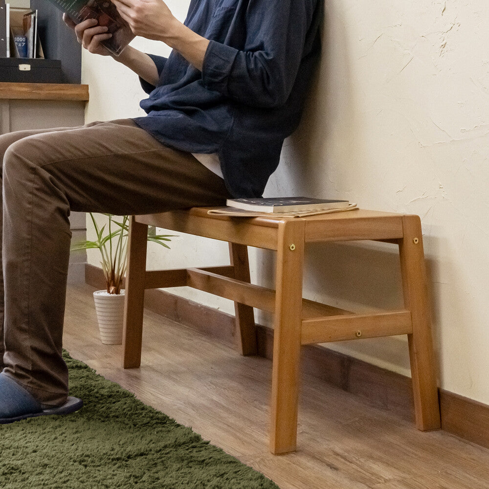 スツール 家具 木のベンチテーブル スツール 75cm 長方形 古材