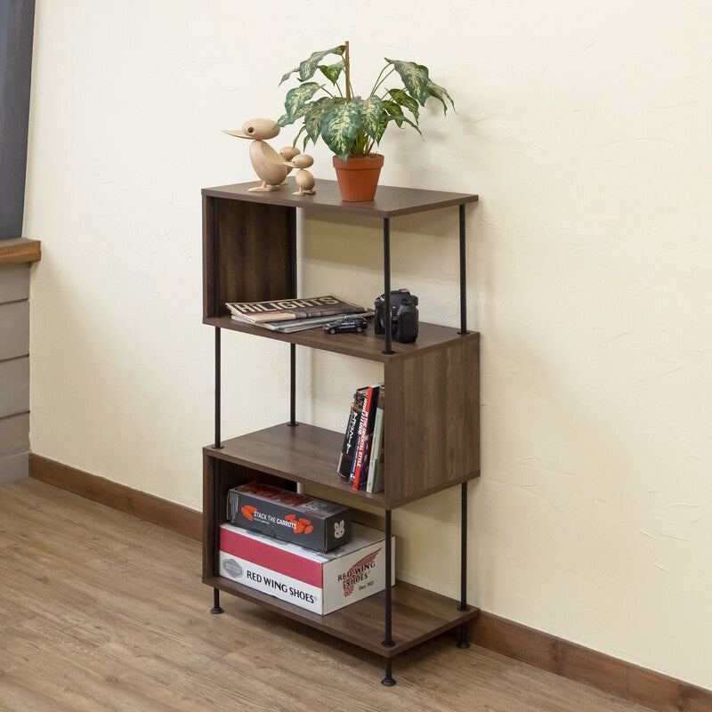 ヴィンテージモダンS字4段ラック | モダンな空間を引き立てるユニーク