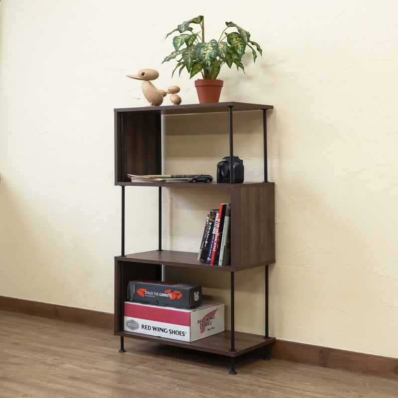 ヴィンテージモダンS字4段ラック | モダンな空間を引き立てるユニーク