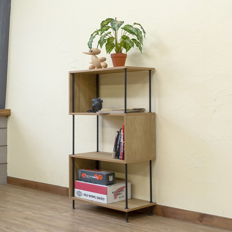 ヴィンテージモダンS字4段ラック | モダンな空間を引き立てるユニーク