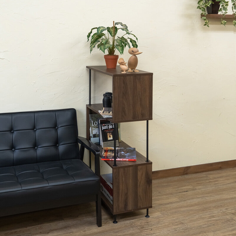 ヴィンテージモダンS字4段ラック | モダンな空間を引き立てるユニーク