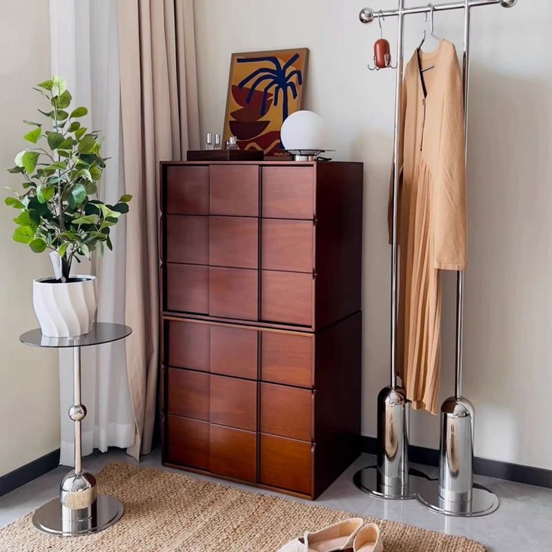 天然木製9杯キャビネット