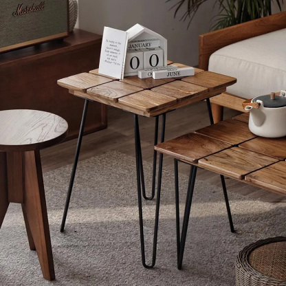 天然木スクエアテーブル