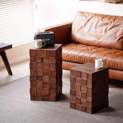 天然木キューブボックステーブル