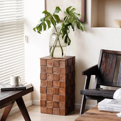 天然木キューブボックステーブル