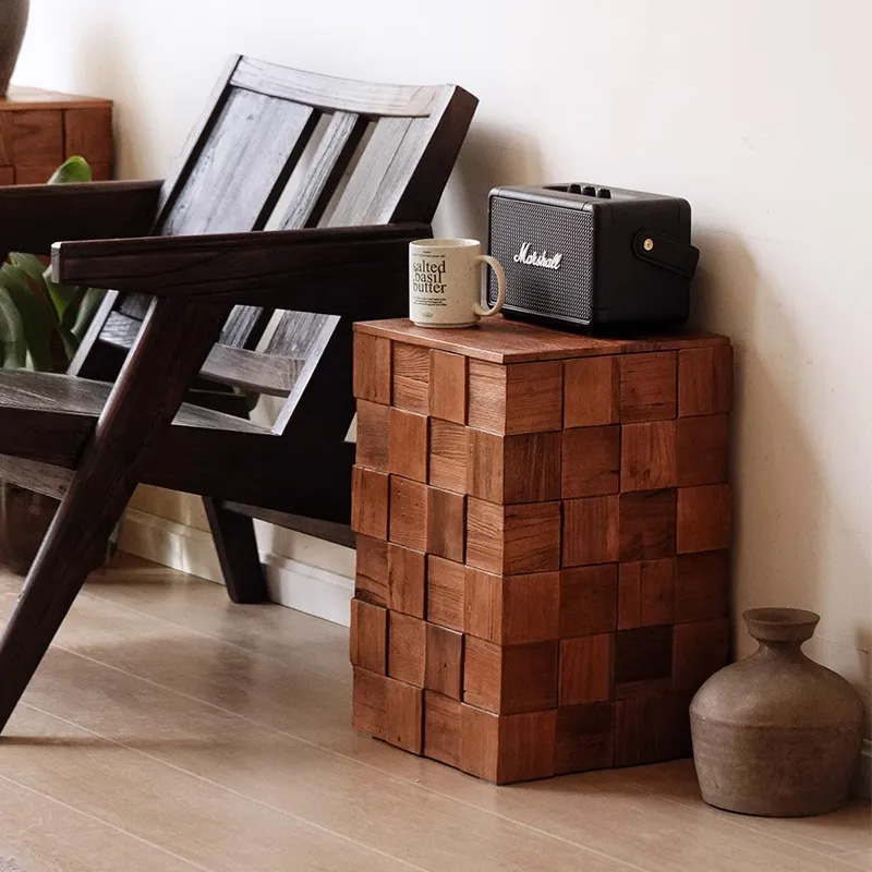 天然木キューブボックステーブル