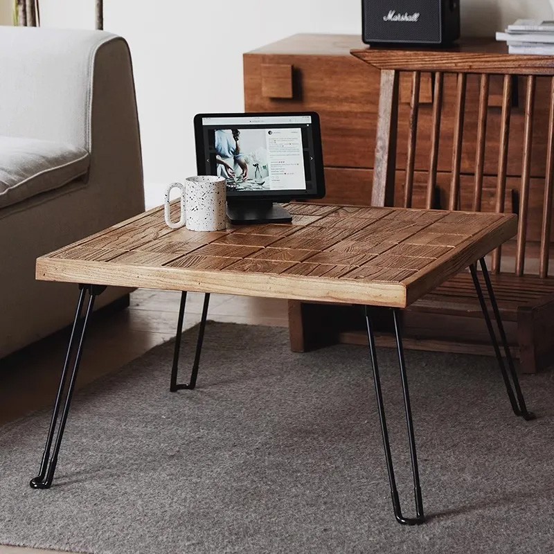 天然木折りたたみテーブル