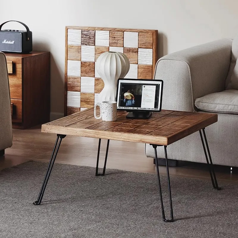 天然木折りたたみテーブル