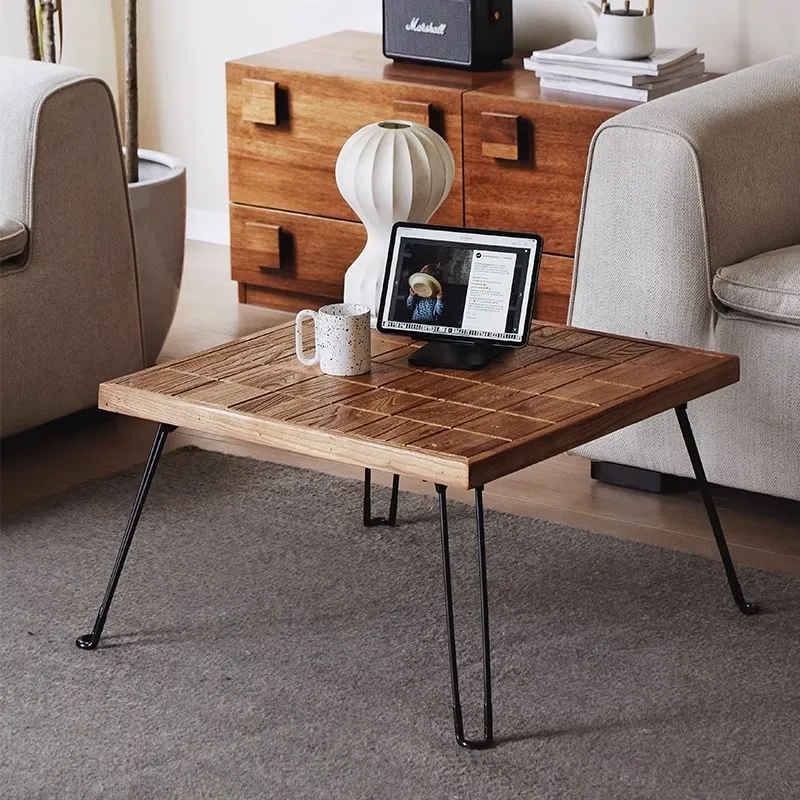 天然木折りたたみテーブル | 使わない時は薄く収まりお部屋すっきり