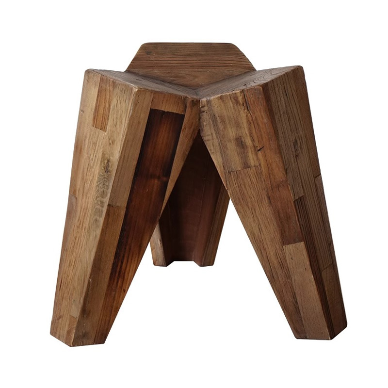 天然木デザイン三脚スツール