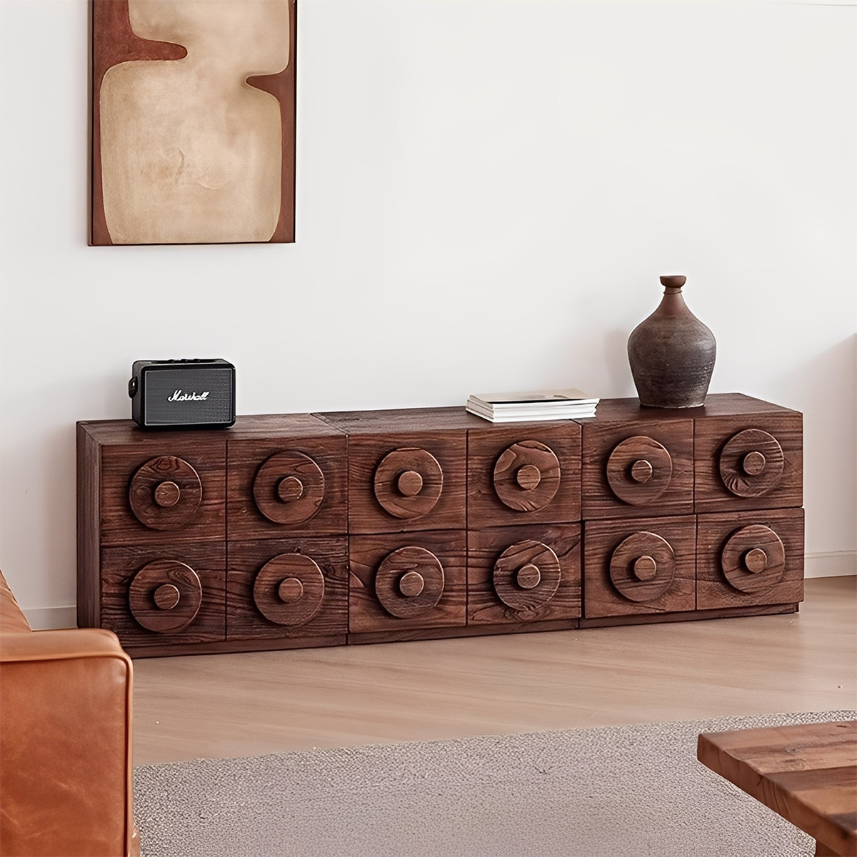 レトロ調スクエアキャビネット