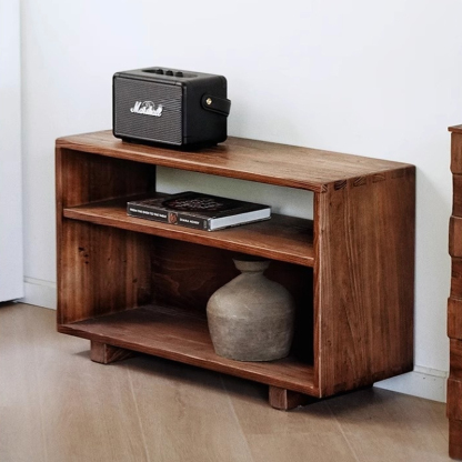 ヴィンテージ調天然木サイドテーブル