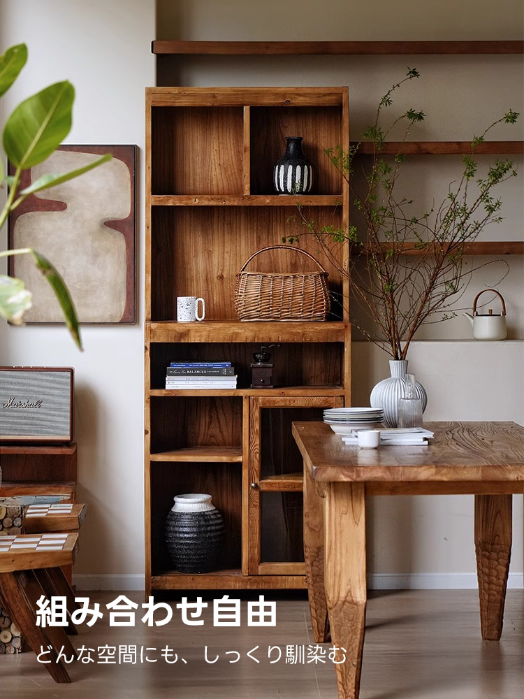 オールドパイン材収納キャビネット