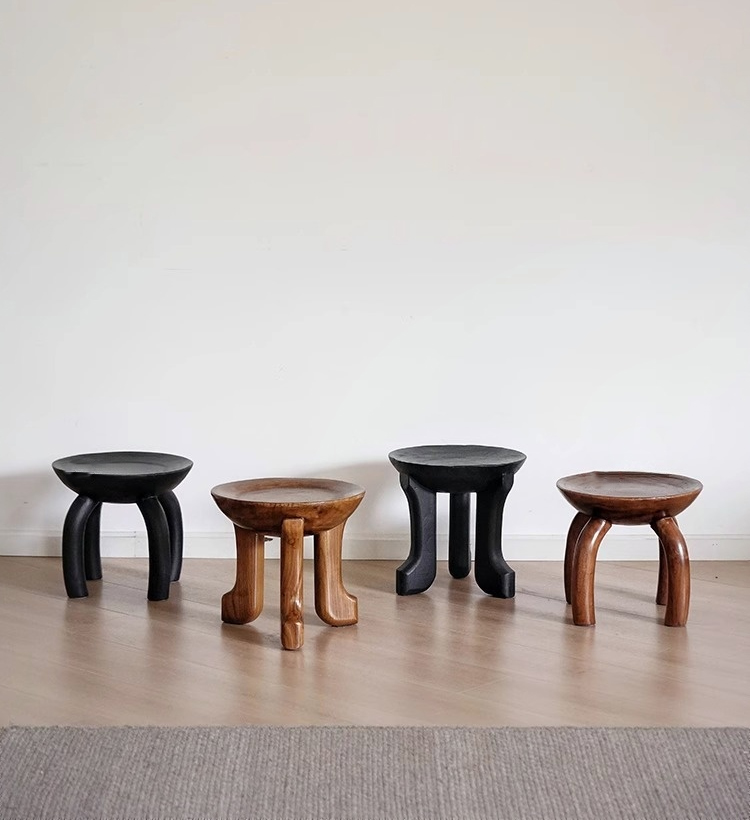 天然木ラウンドスツール | しっとり木肌のジャパンディアクセント – CAGUUU