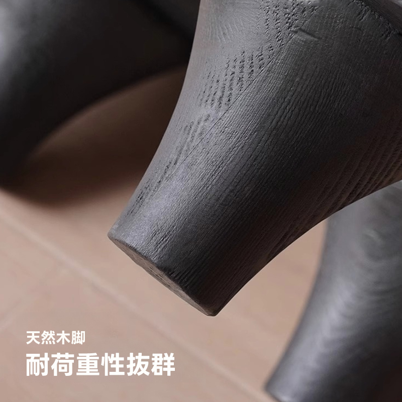 和モダン天然木ローテーブル