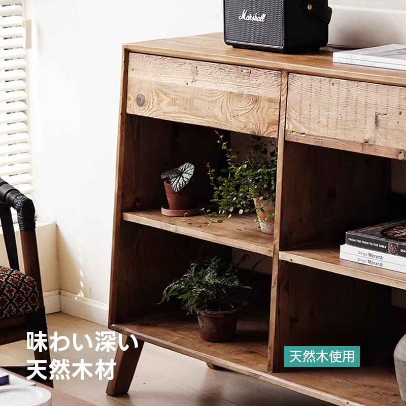 オールドパイン材オープンシェルフ