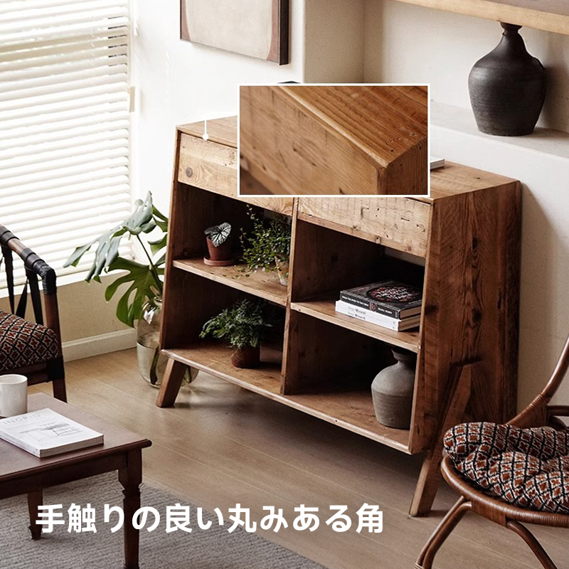 オールドパイン材オープンシェルフ