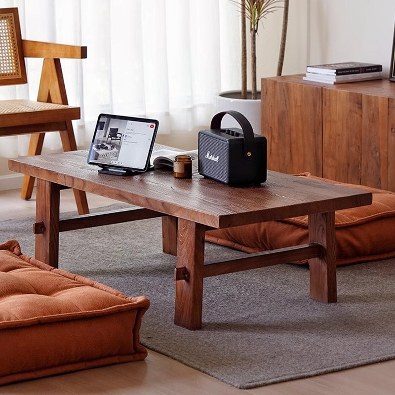 ニレ古材シンプルコーヒーテーブル