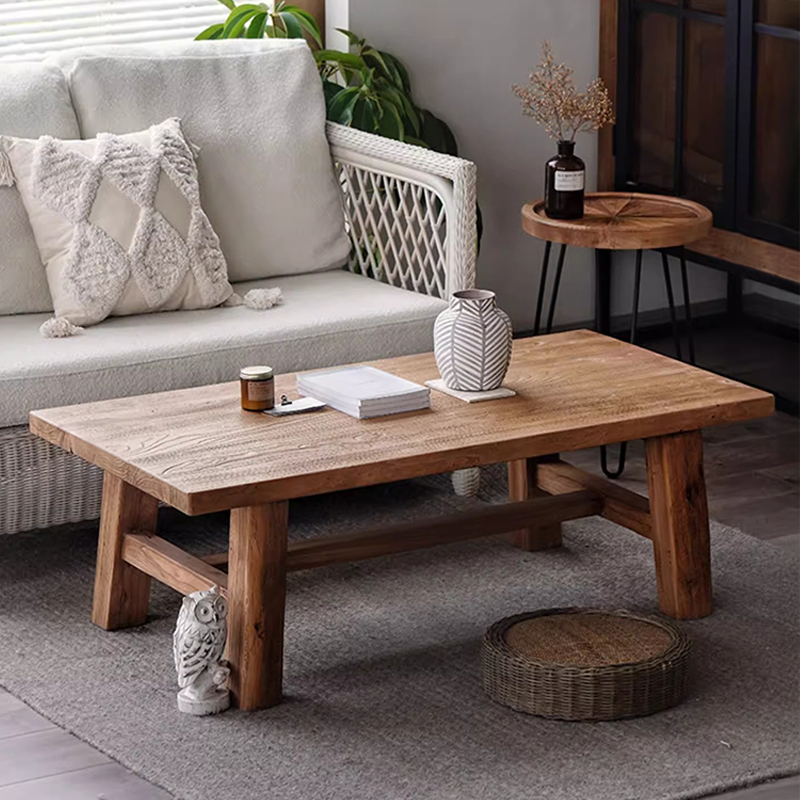 ニレ古材ヴィンテージローテーブル