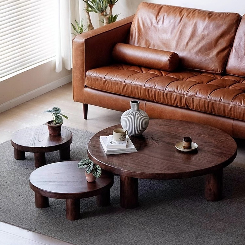 和モダンラウンドテーブル