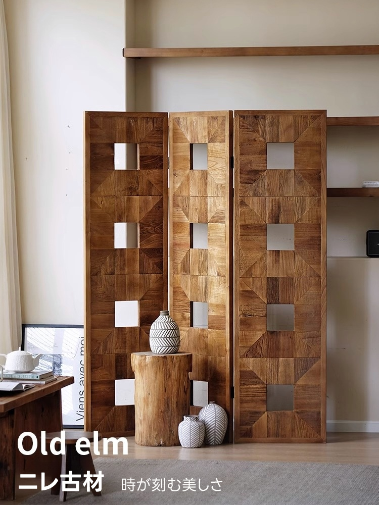 ニレ古材パーテーション