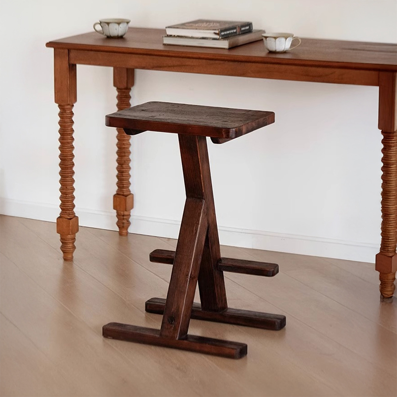 天然木Z型スツール