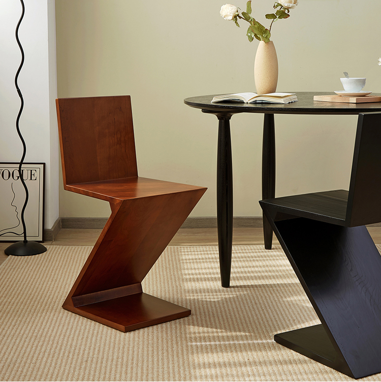 木製Z字デザインチェア – CAGUUU