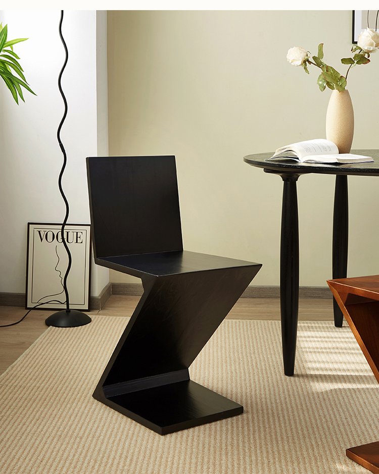 木製Z字デザインチェア – CAGUUU