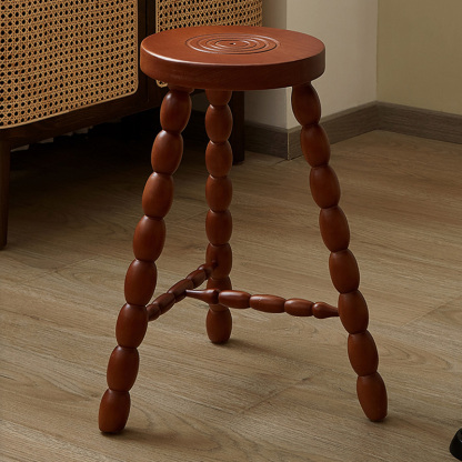 ブナ材ビーズウッドレッグスツール