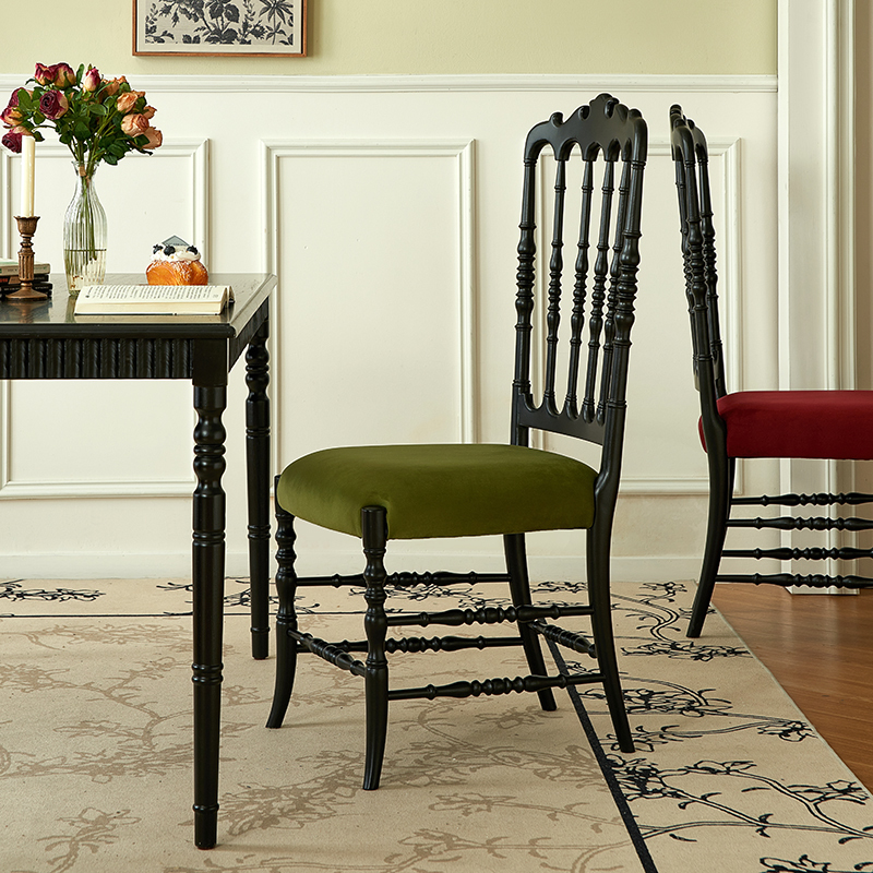 レトロ風ハイバックフレームチェア