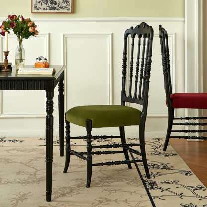 レトロ風ハイバックフレームチェア