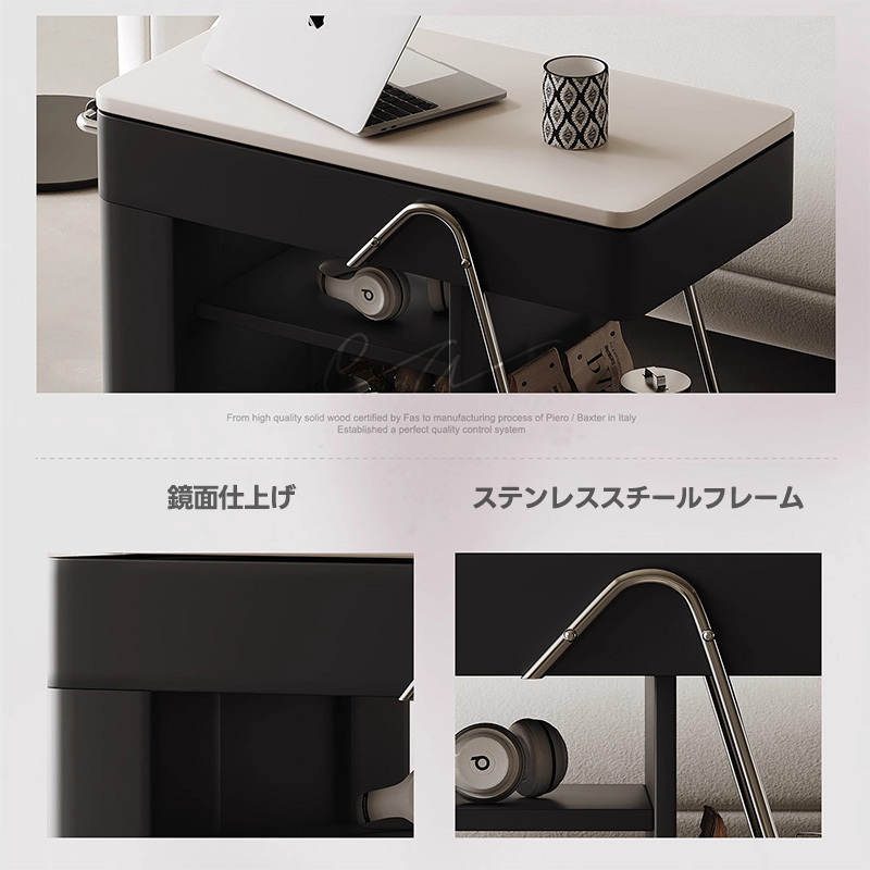 キャスター付き多機能コーヒーテーブル | 収納も移動もスマートに