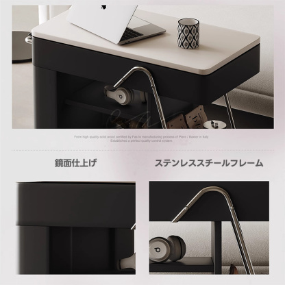 キャスター付き多機能コーヒーテーブル | 収納も移動もスマートに