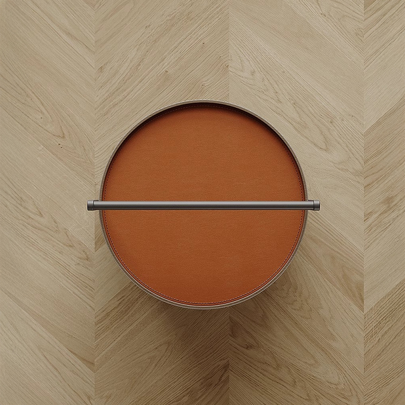 可動式レザー調サイドテーブル