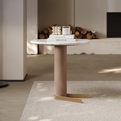 レザー調セラミックサイドテーブル