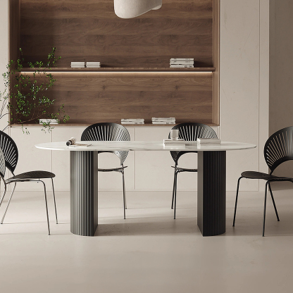 北欧モダンセラミックダイニングテーブル | イタリア産セラミックが