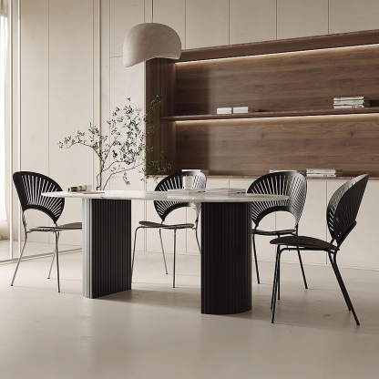 北欧モダンセラミックダイニングテーブル | イタリア産セラミックが