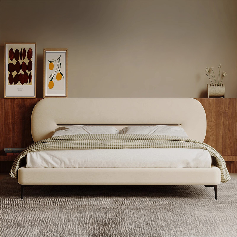 ベルベット調ファブリックベッド