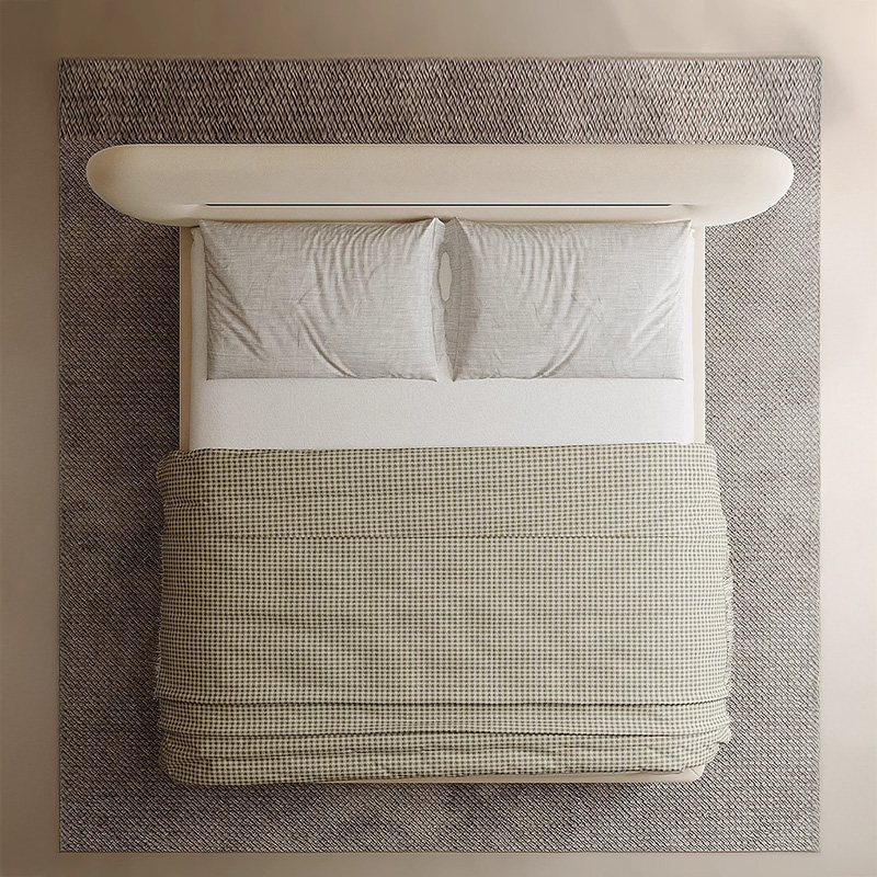 ベルベット調ファブリックベッド