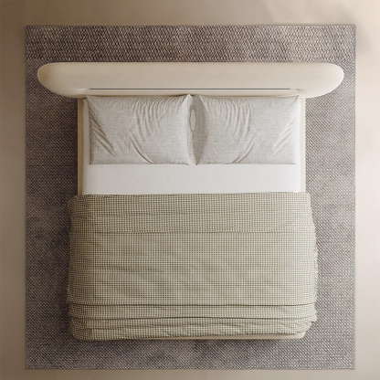 ベルベット調ファブリックベッド