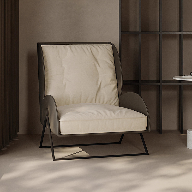 イタリアンモダンベルベット調パーソナルチェア