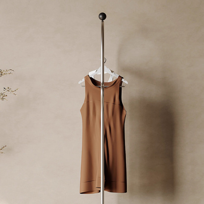 収納付きモダンハンガーラック