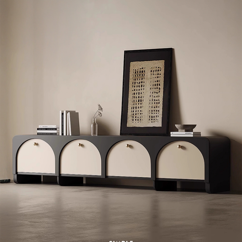 フレンチモダンモノトーンテレビボード